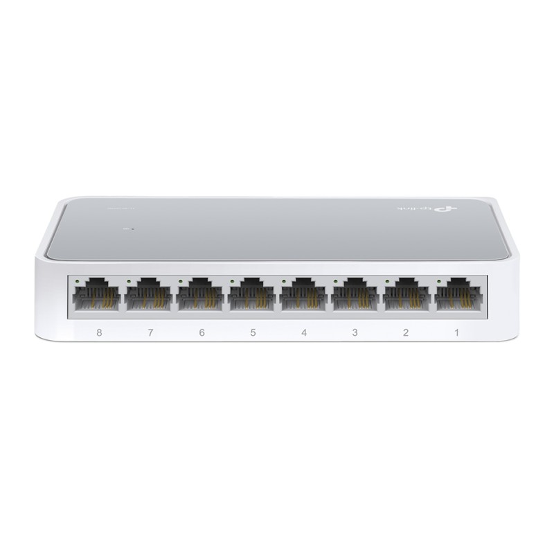 TP-Link TL-SF1008D — 8-port 10/100M Desktop Switch, 8 10/100M RJ45 ports, Plastic case