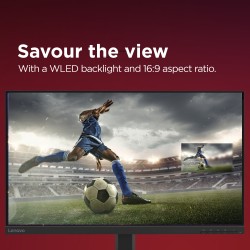 Lenovo L27-4e 27" monitor — 1x VGA + 1x HDMI + Tilt