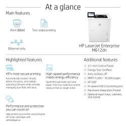 HP LaserJet Enterprise M612DN — mono printer