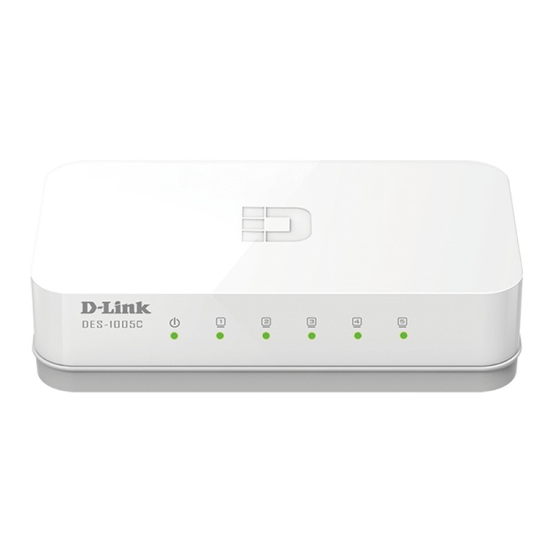 D-Link DES-1005C — 5-port 10/100Mbps Unmanaged standalone switch (Desktop)
