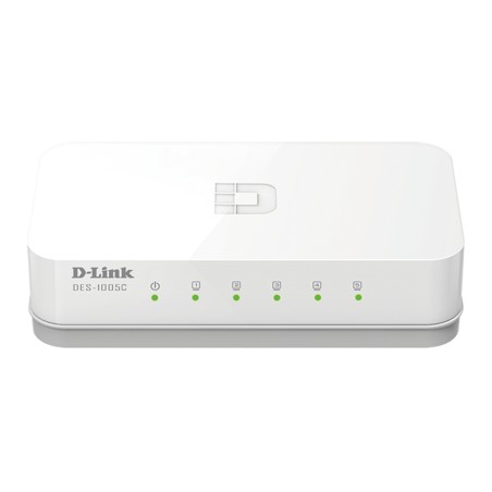 D-Link DES-1005C — 5-port 10/100Mbps Unmanaged standalone switch (Desktop)