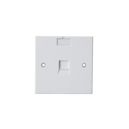 D-Link NFP-0WHI11 — Single Face Plate 86*86mm / Square / White - Excluding KEY Stone Jacks