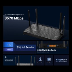 TP-Link Archer BE230 — BE3600 Dual-Band Wi-Fi 7 Router